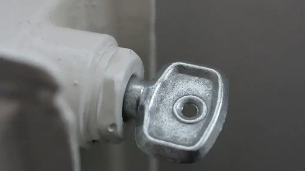 Plumbing pipe and shutoff valve in a home
